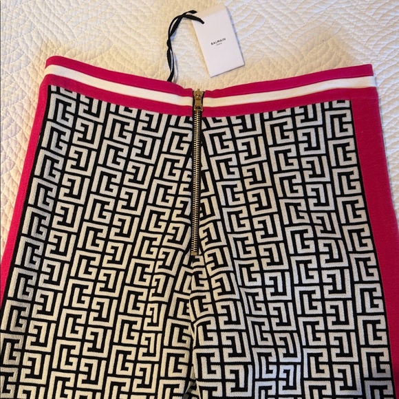 Balmain knit leggings with Balmain monogram NEW- size 42 - Picture 4 of 6